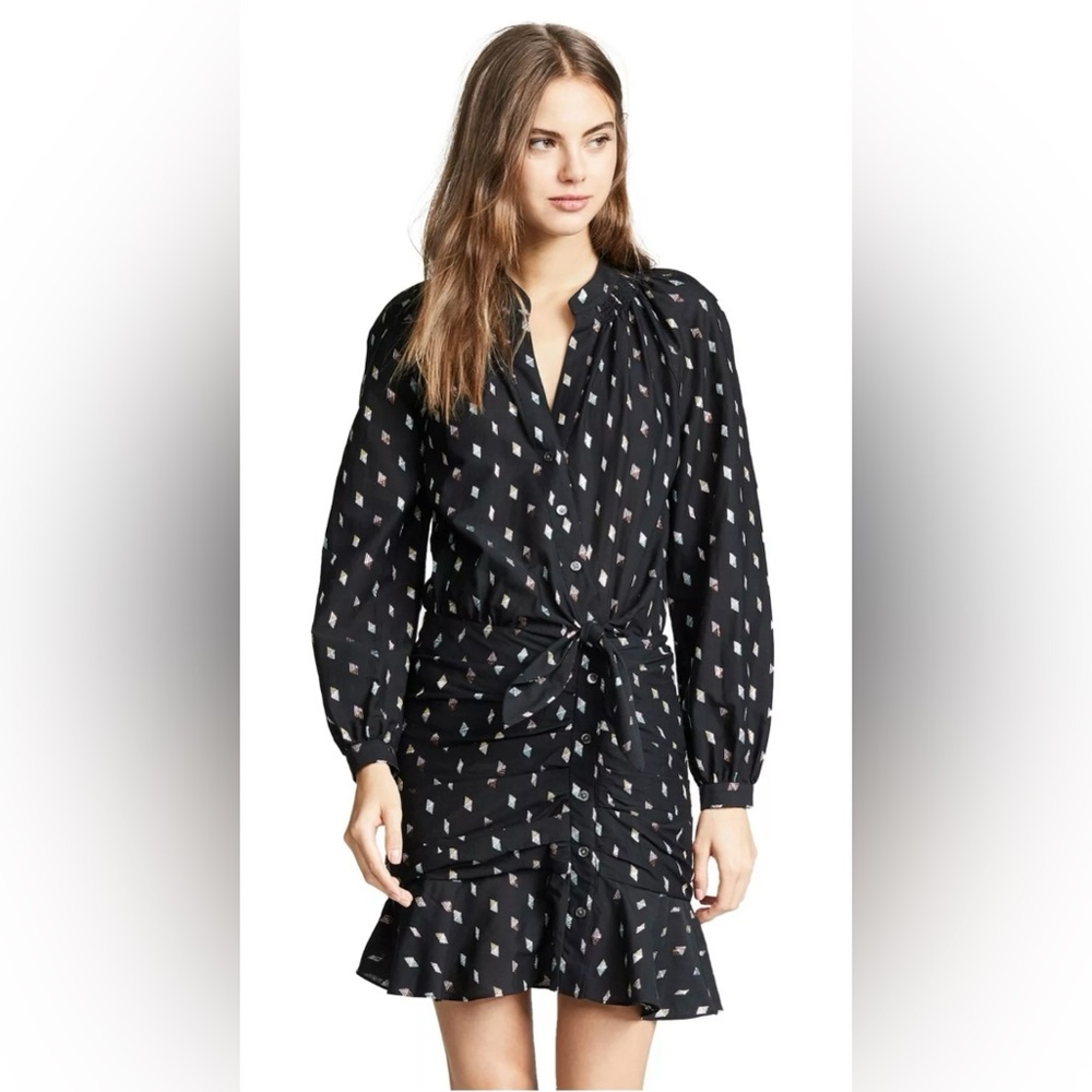 NWT Veronica Beard Alia dress size 6 black with colorful metallic party dress